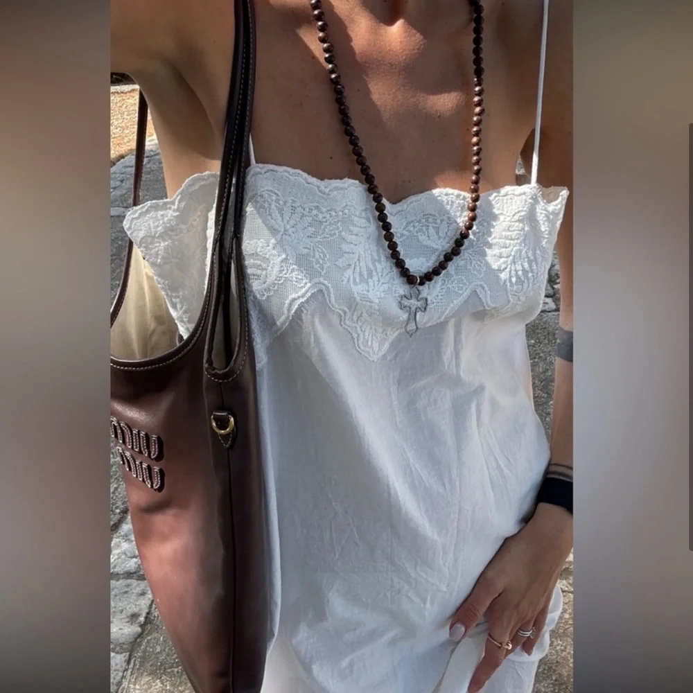 Zara White Lace Midi Dress - Picture 3 of 4